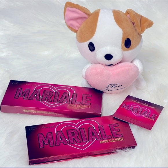Too Faced Limited Edition Mariale Eyeshadow Palette and Plush Full Size Puppy - Picture 1 of 10